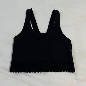 🚨 Last day Fri 🧳 Womens Sports Bra Scalloped Hem Scoop Neck